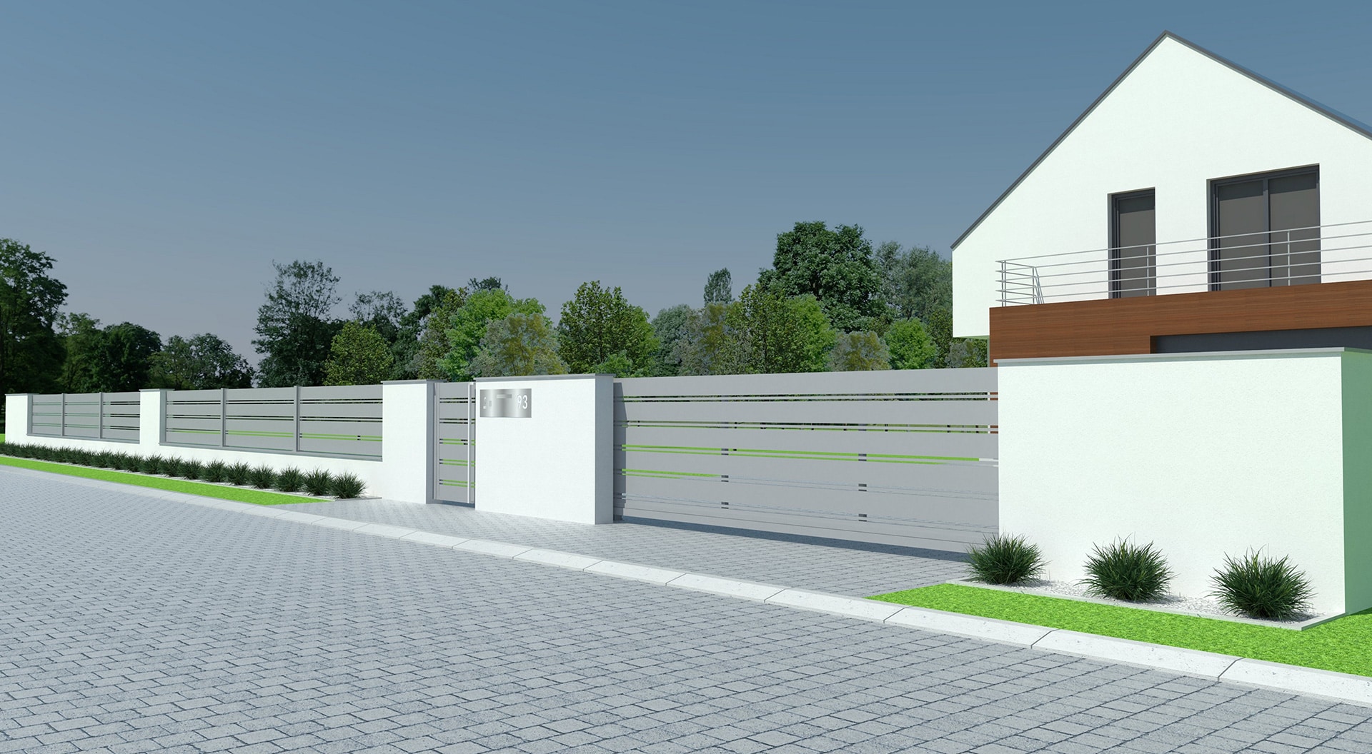 Projekt typowy ogrodzenia aluminiowe Katowice xcel